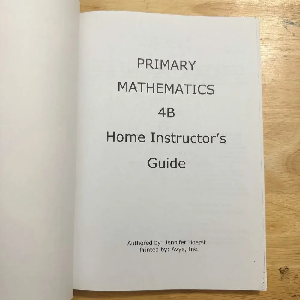 Primary Mathematics 4B Home Instructors Guide Homeschool Paperback Book
